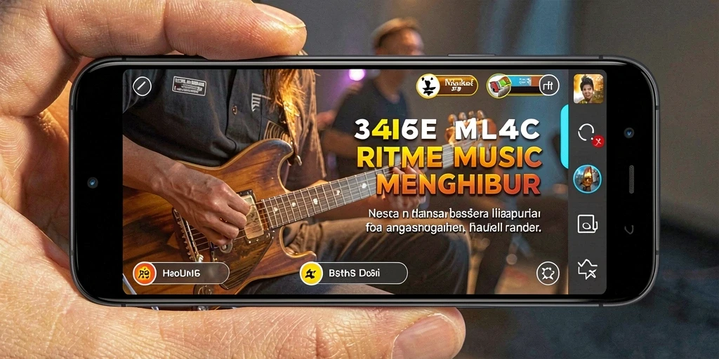 Tampilan gameplay seru dari 3446 dengan alat musik virtual.