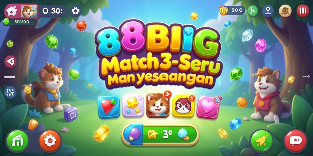 Screenshot menampilkan gameplay seru dan penuh warna dari 88BIG.