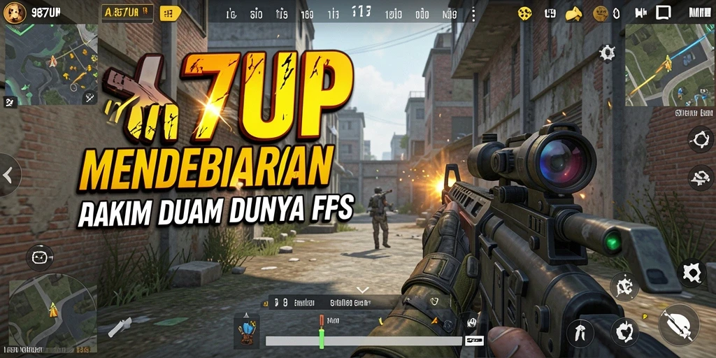 Tangkapan layar gameplay seru dari 987UP dengan aksi FPS intens.