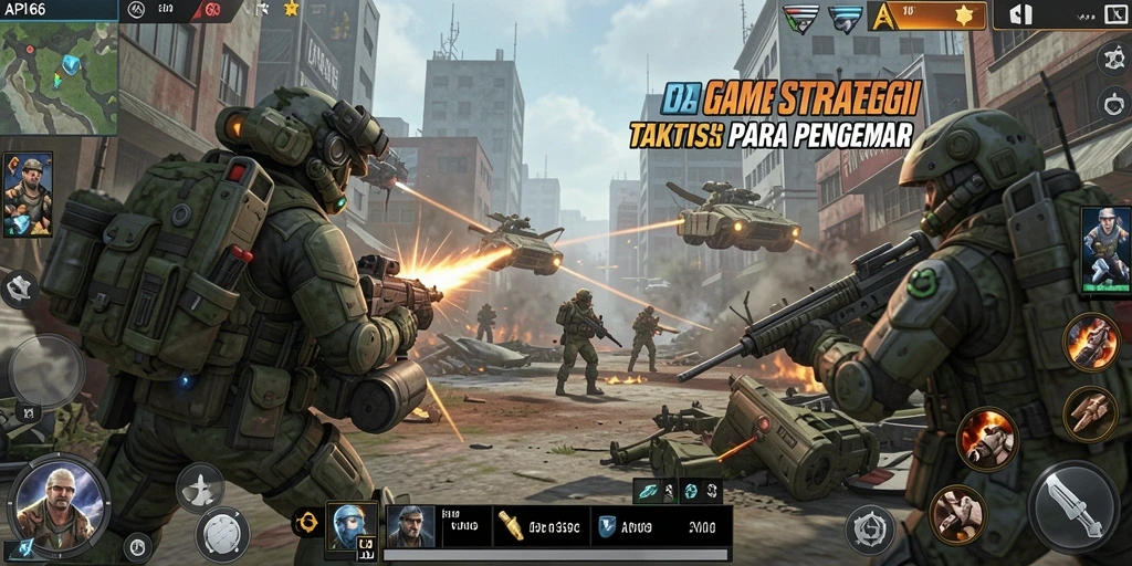 Tangkapan layar gameplay API66 menampilkan pertempuran strategi yang mendebarkan.