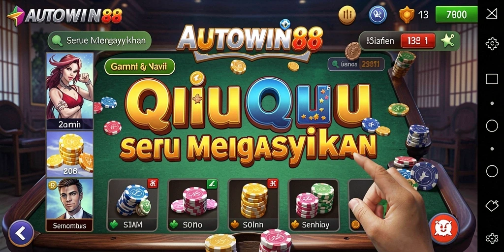 Tampilan gameplay QiuQiu yang seru dan menarik.