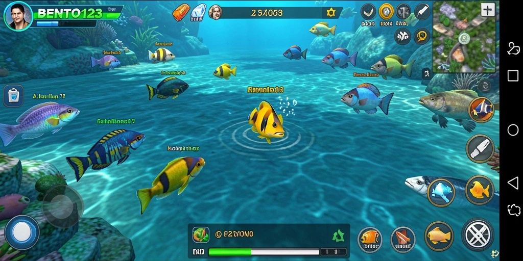 Tampilan gameplay Tembak Ikan yang seru dan penuh warna.