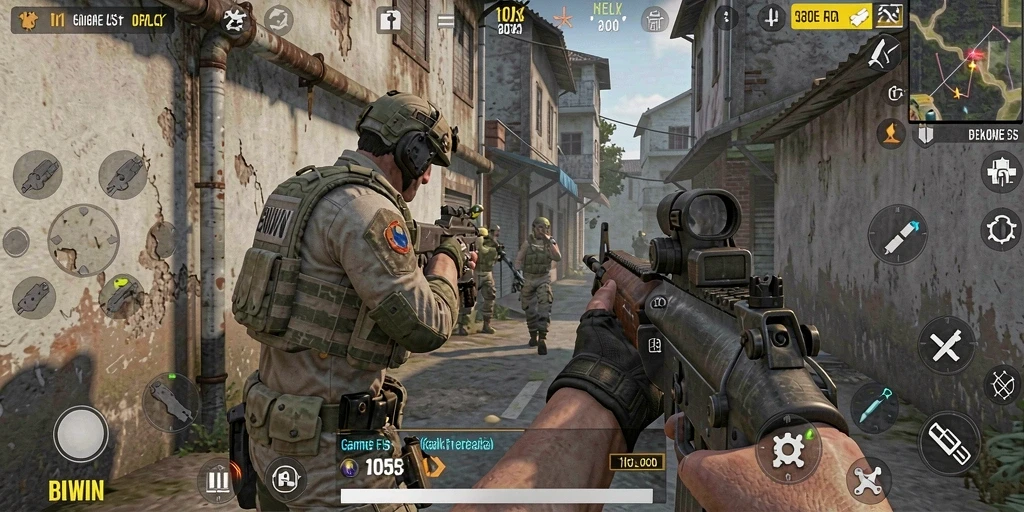 Tangkapan layar menunjukkan momen seru dalam permainan FPS.