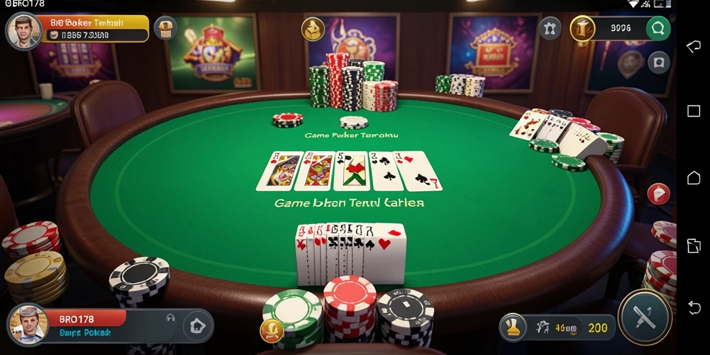 Tampilan gameplay Poker yang seru di BRO178.