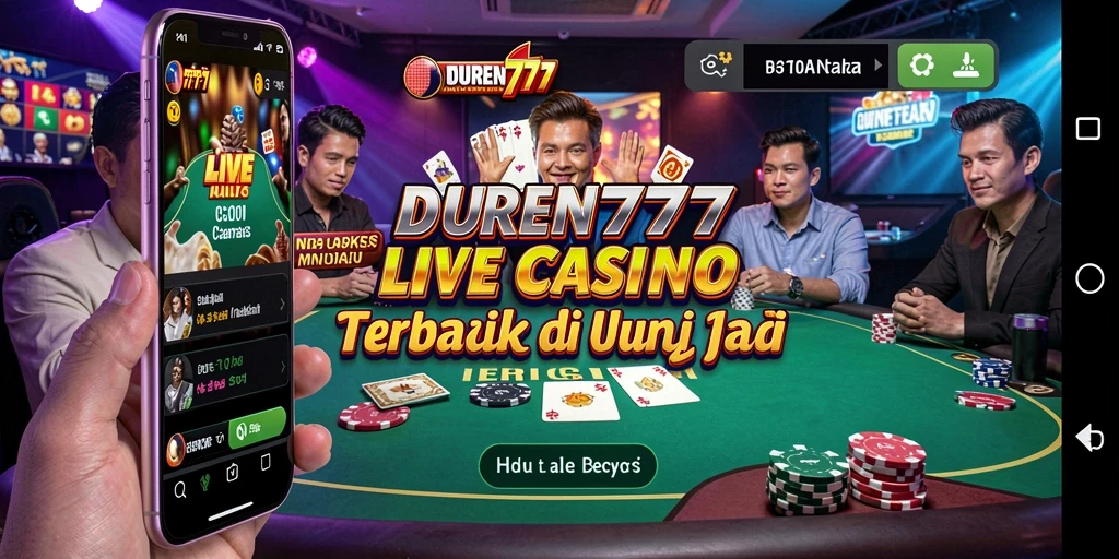 Tampilan gameplay Live Casino yang mendebarkan di DUREN777.