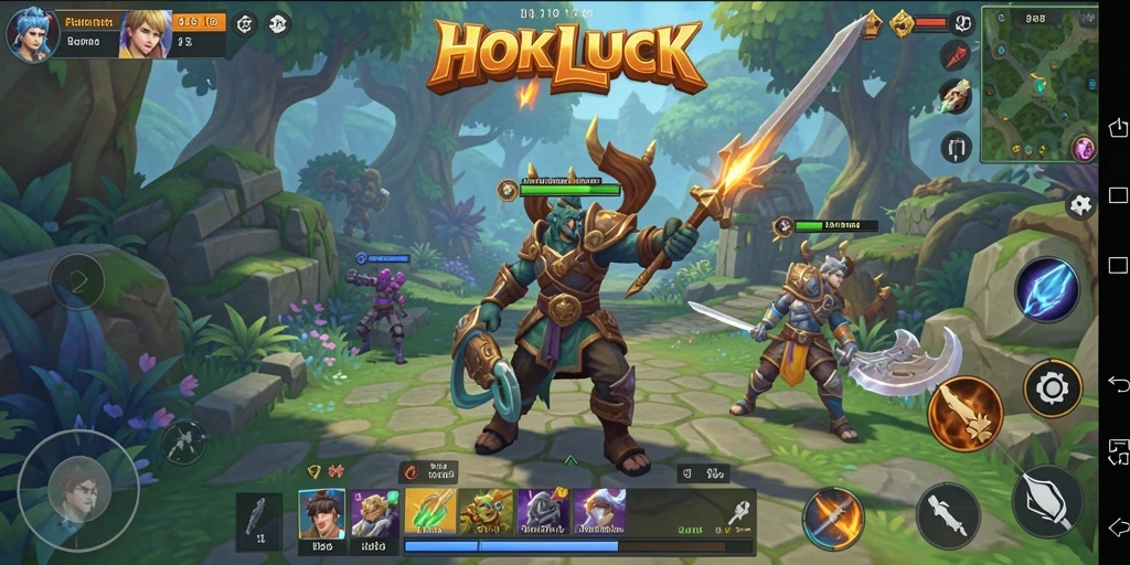 Screenshot utama HOKILUCK menampilkan momen seru dalam pertarungan RPG.
