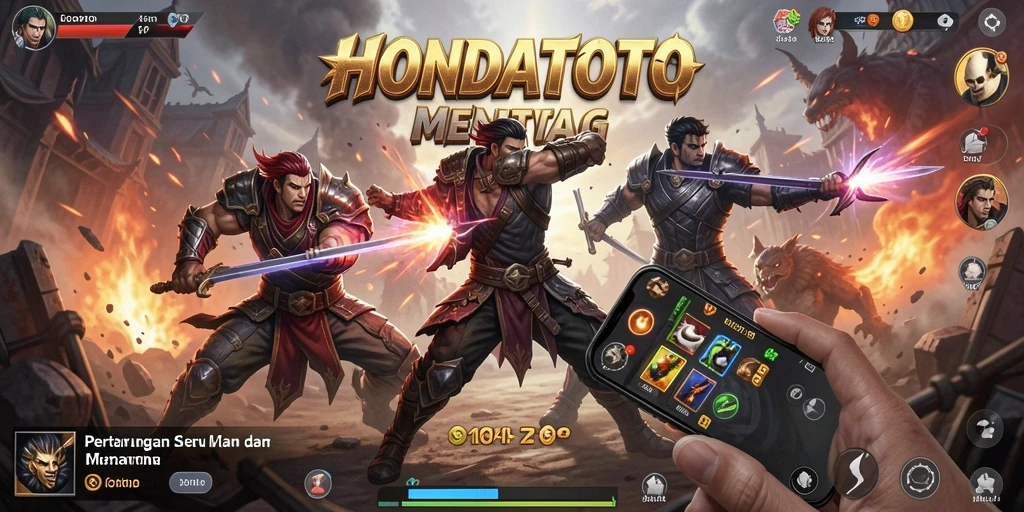 Screenshot gameplay HONDATOTO menampilkan aksi pertarungan yang seru.