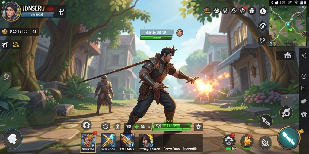 Tampilan gameplay strategis IDNSERU yang mengesankan.