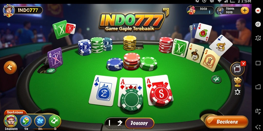 Screenshot gameplay INDO777 yang menunjukkan suasana seru bermain Gaple.