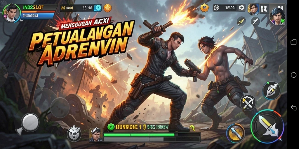 Tampilan seru gameplay INDSLOT menantang adrenalin Anda.