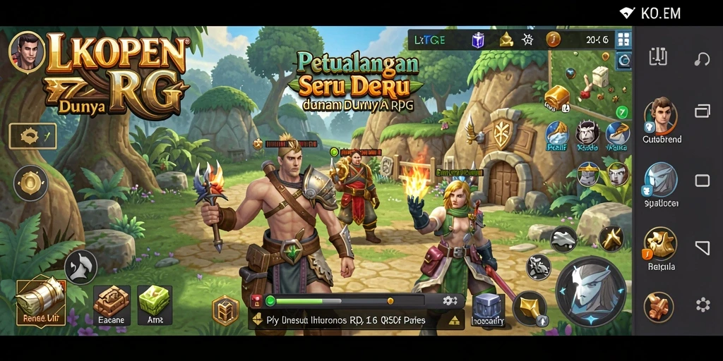 Screenshot gameplay LKOPEN dengan karakter dan dunia RPG yang menawan.