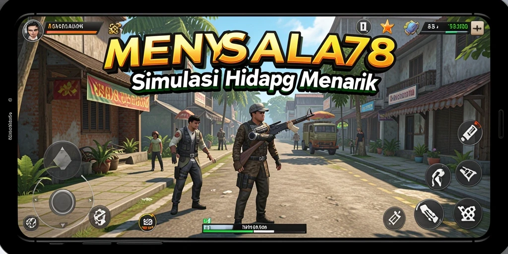 Screenshot yang menunjukkan eksplorasi gameplay simulation.