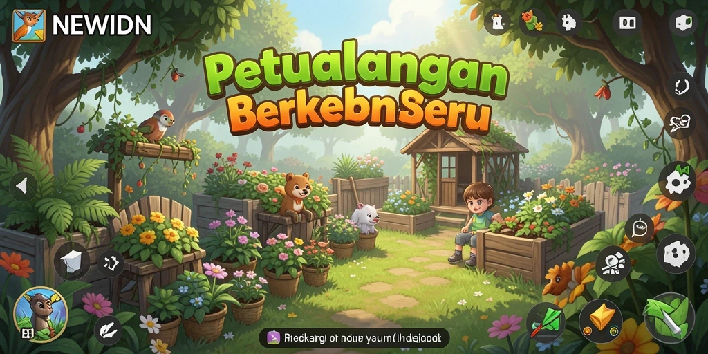 Tampilan gameplay <strong>NEWIDN</strong> yang menakjubkan saat bercocok tanam.