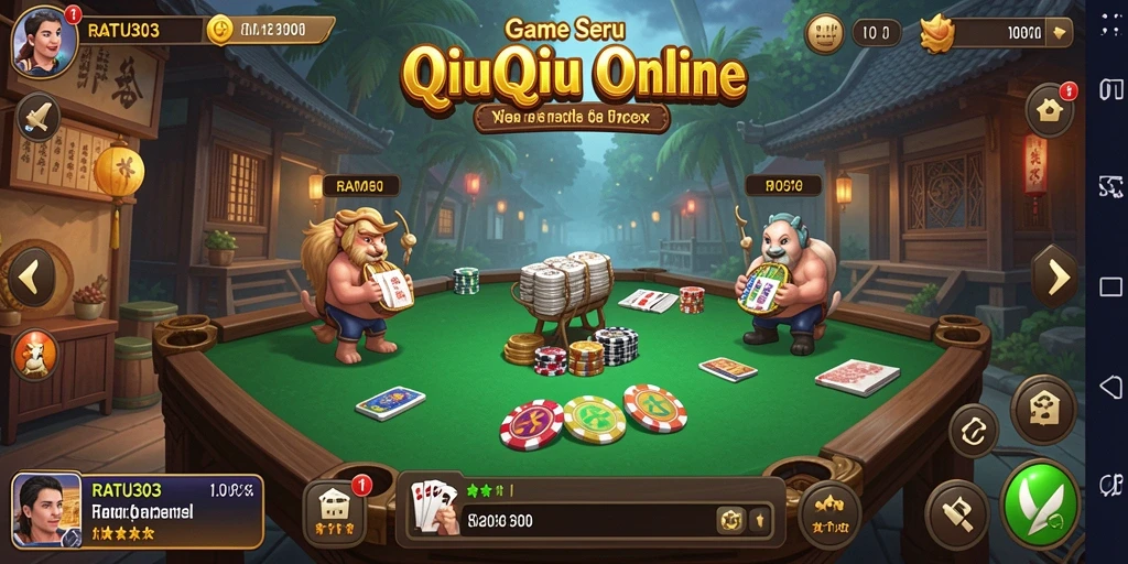 Tampilan menarik saat bermain QiuQiu di RATU303.