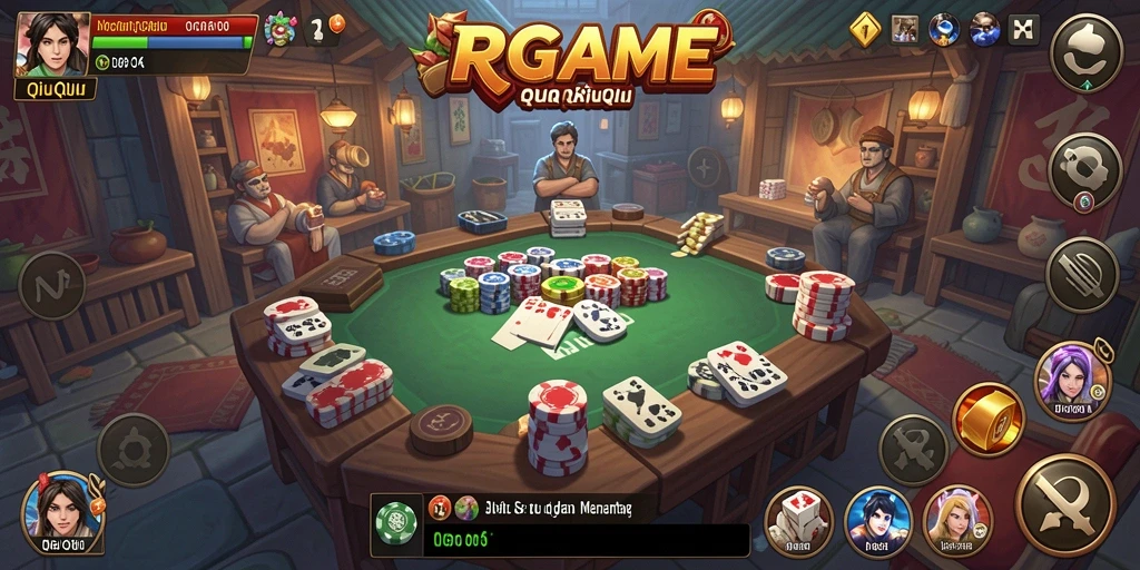 Tampilan gameplay seru RPGAME dengan fitur QiuQiu.