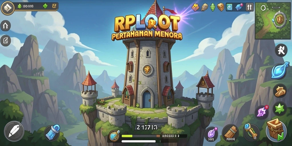 Tampilan gameplay RPLOOT yang seru dan penuh aksi Tower Defense.