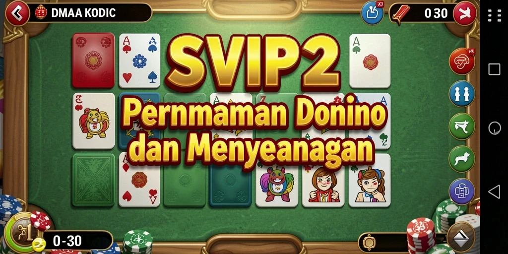 Menampilkan gameplay menarik dari permainan Domino yang seru.