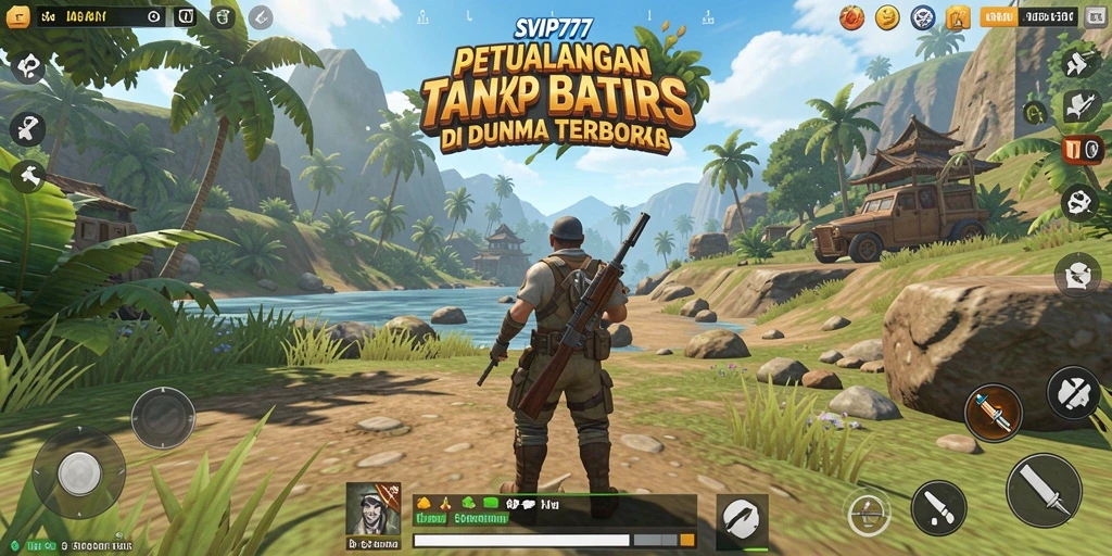 Tangkapan layar gameplay SVIP777 yang menunjukkan eksplorasi dunia terbuka yang luas.
