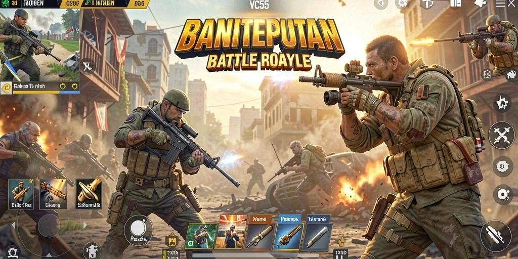 Tampilan menakjubkan dari gameplay VC55 dalam pertempuran Battle Royale.